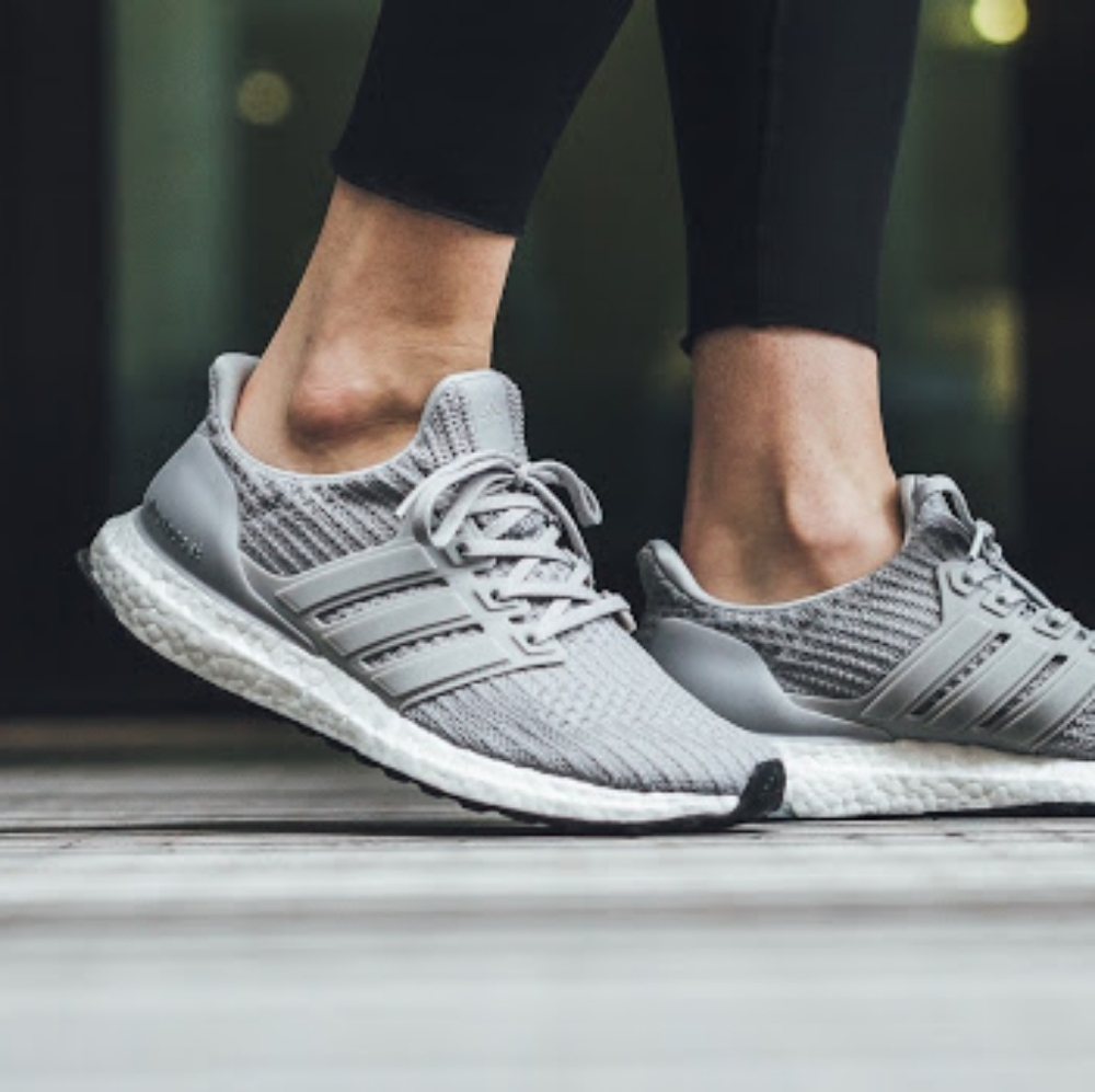 Adidas UltraBoost 4.0 PrimeKnit Running Shoes in Grey